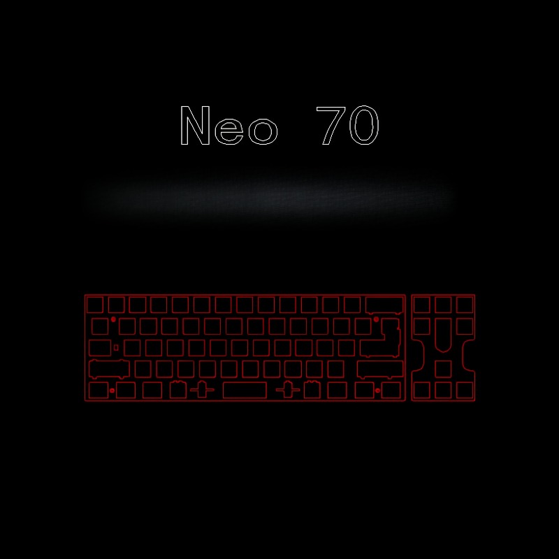 Crepe Pan Carbon - Пластина для позиционирования клавиш Neo70: настраиваемые