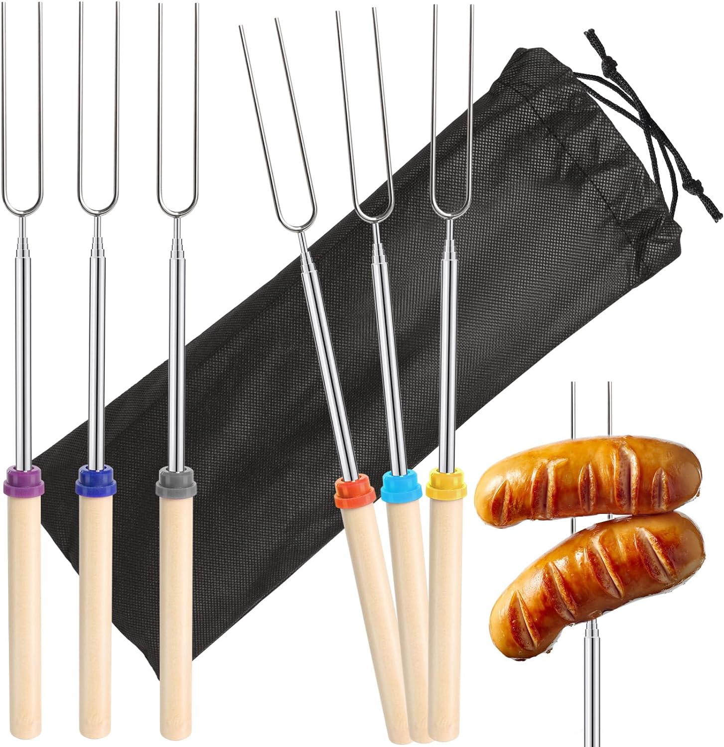 6 шт., телескопическая вилка д – обзор и цена Corn Dog Stick